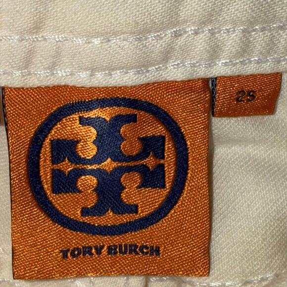 Tory Burch Cropped Slim Bootcut Denim Pants Low Rise Jeans Women Sz 25 Y2k - Picture 4 of 9